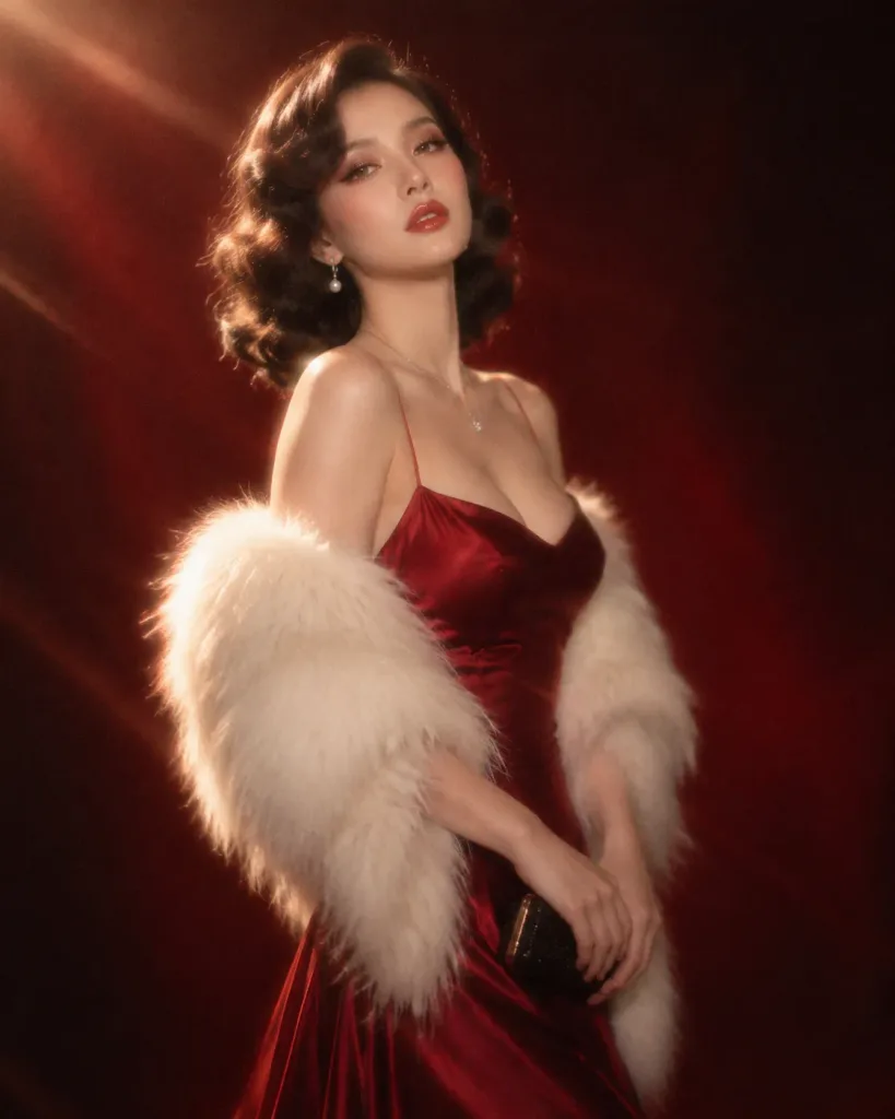 Portret Vintage w Stylu Hollywood
