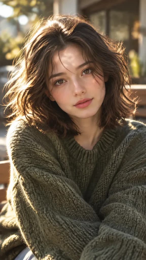 Golden Hour Knit Sweater Portrait
