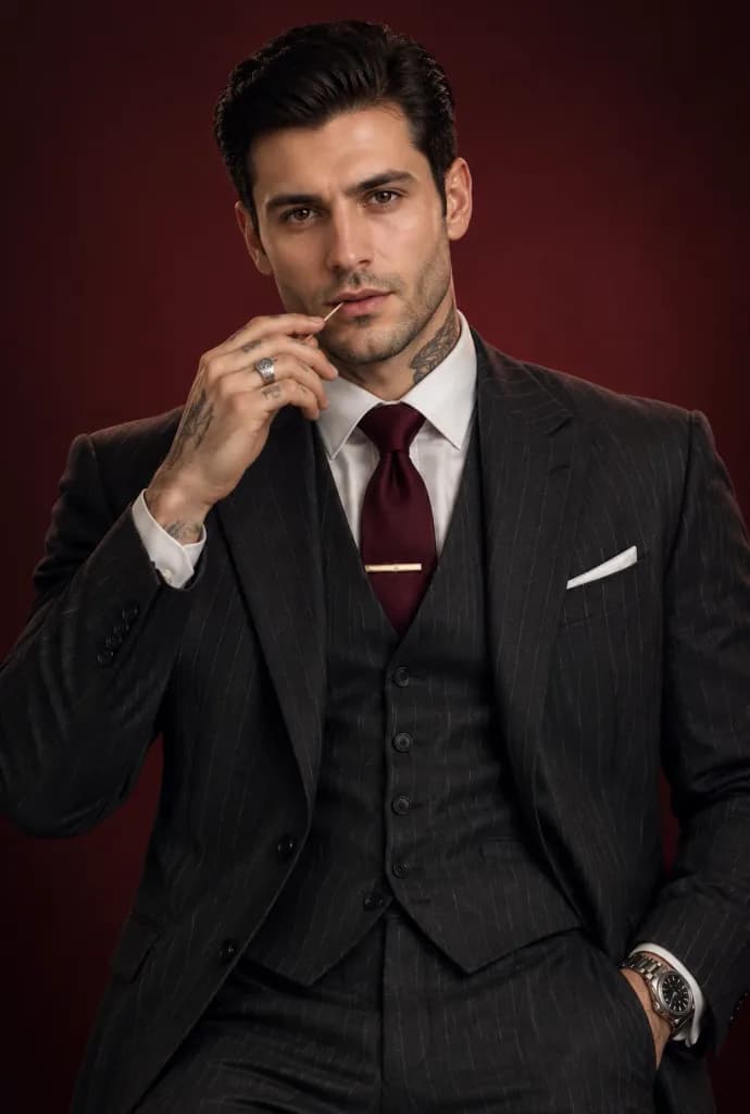 Modern Mafia Editorial Suit Portrait