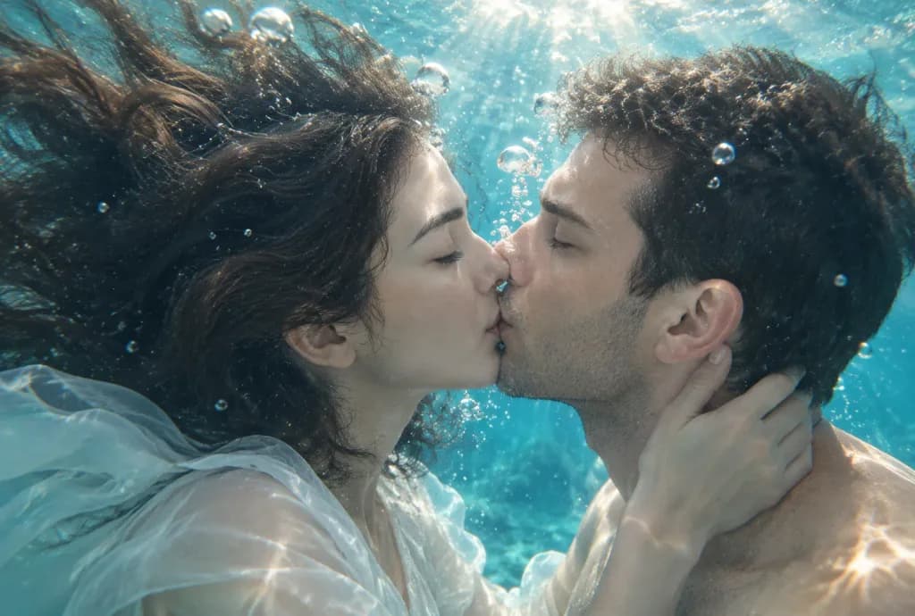 Cinematic Underwater Kiss with Likeness Preservation