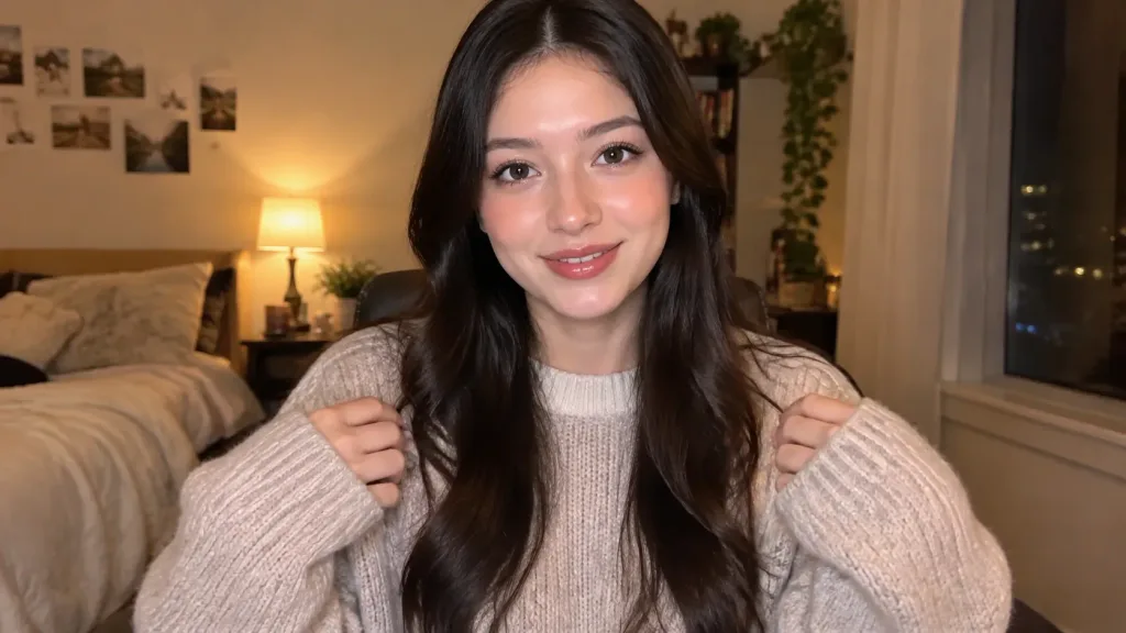 正面向きUGCファッションVlogショット