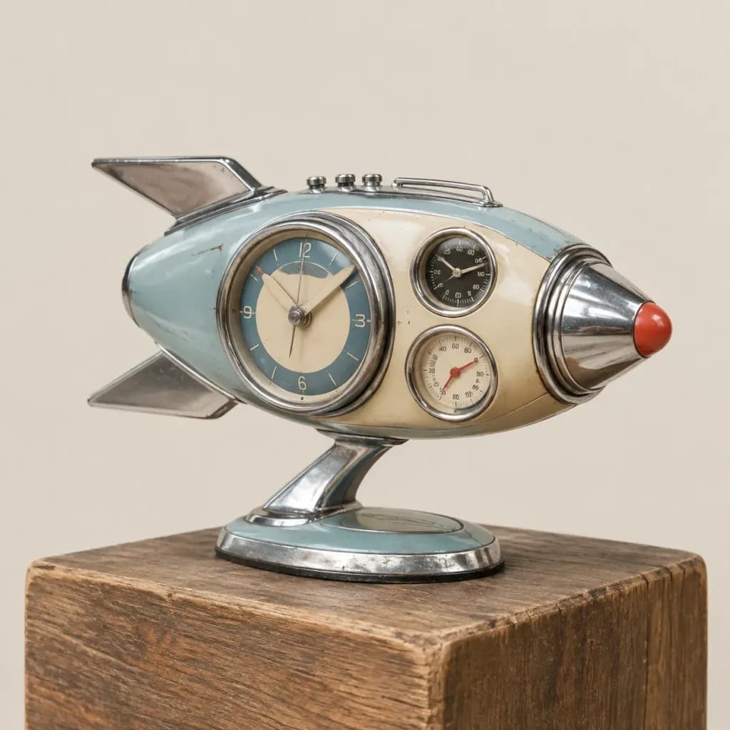 Retro-Futuristic Space-Age Product Shot