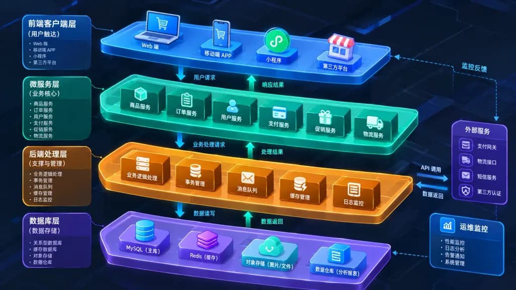 3D E-Commerce Technical Architecture Diagram