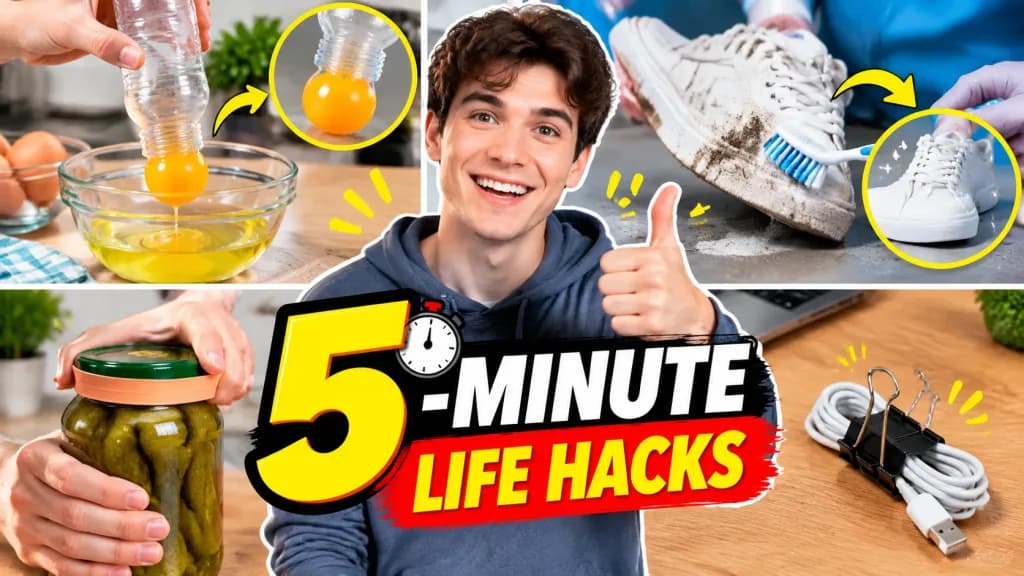 5-Minute Life Hacks Video Thumbnail
