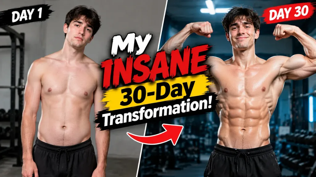 30-Day Fitness Transformation Thumbnail