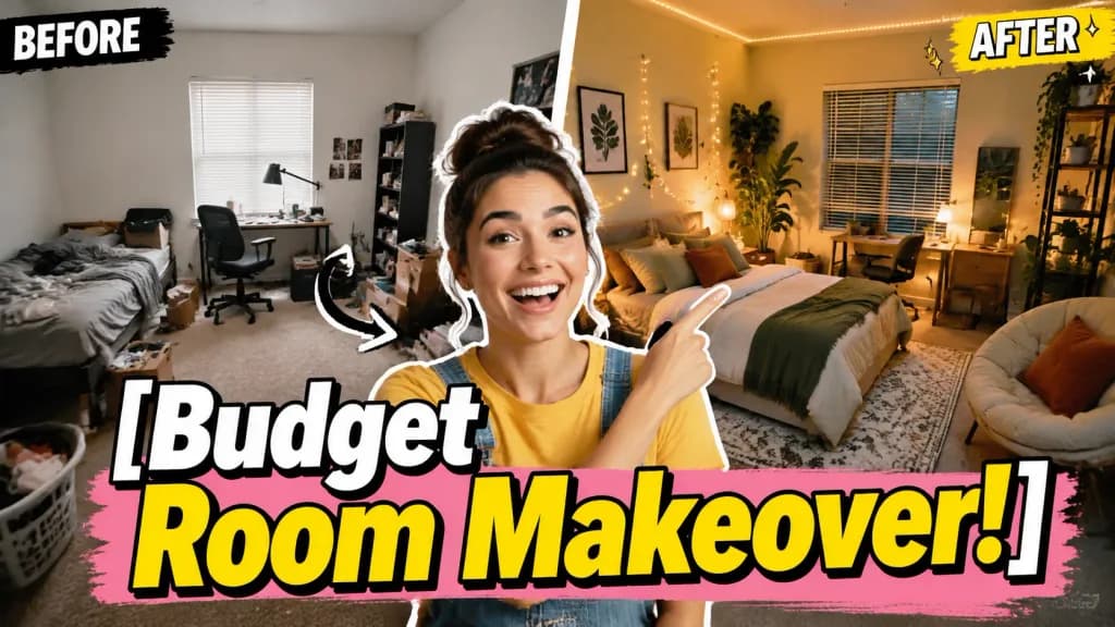 DIY Room Makeover YouTube Thumbnail