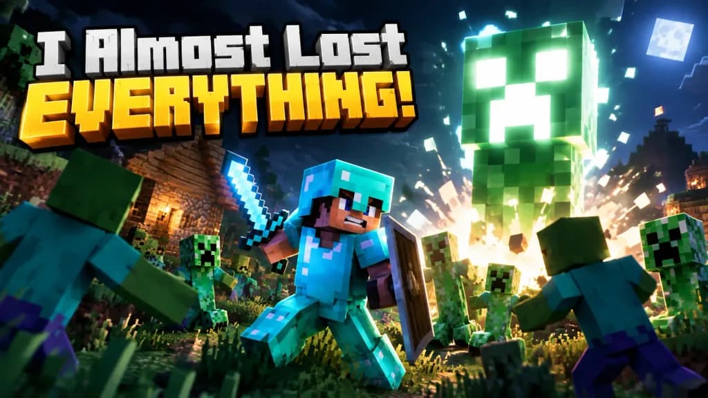 Minecraft Survival Video Thumbnail