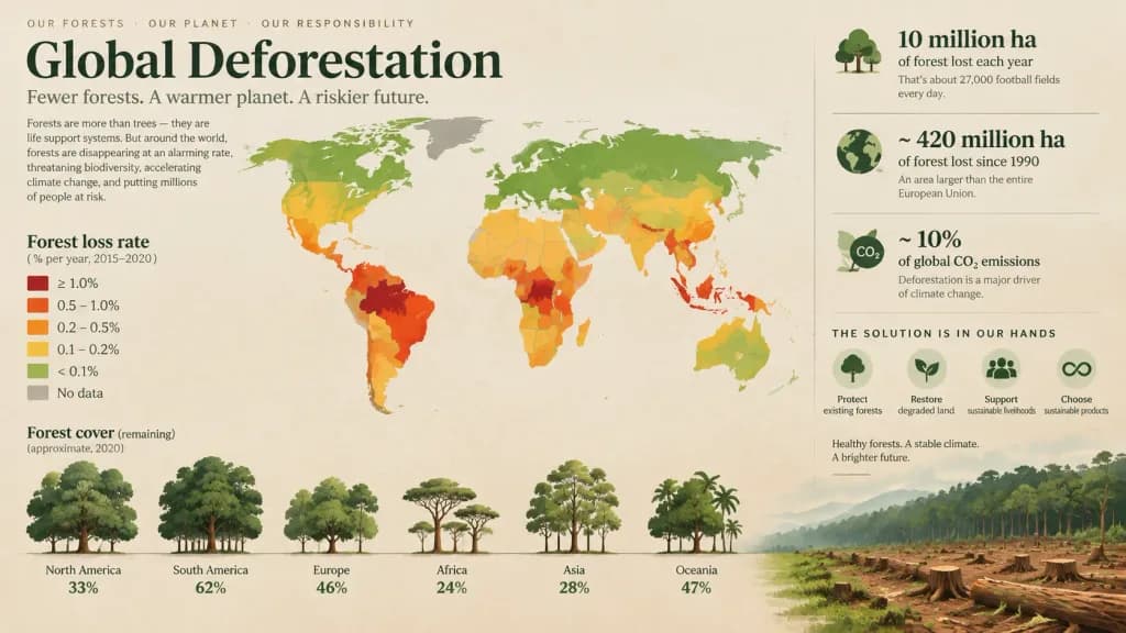 Global Deforestation Editorial Data Visualization