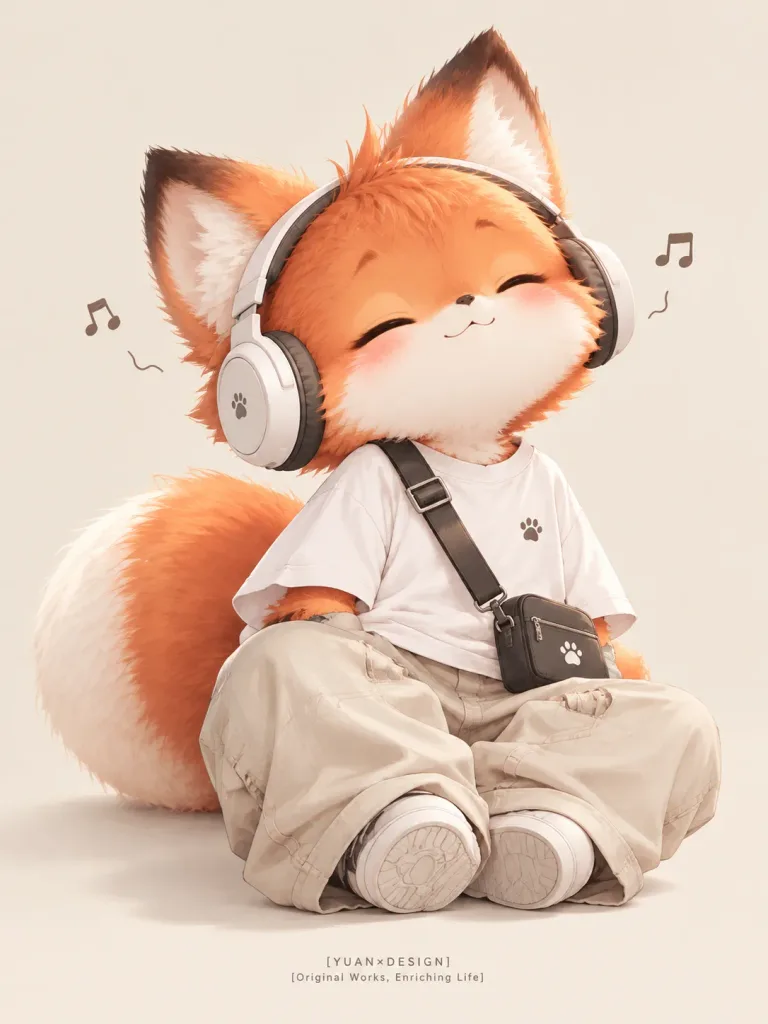 Trendy Chibi Fox Mascot Design