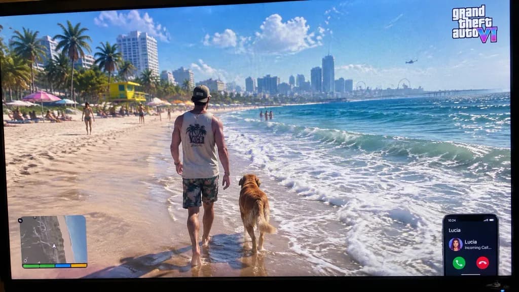 Leaked Game Screen on Beach