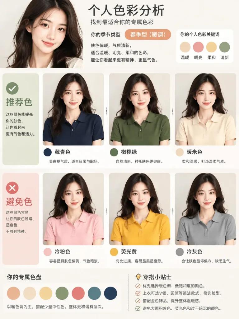폴로 셔츠 퍼스널 컬러 진단 분석