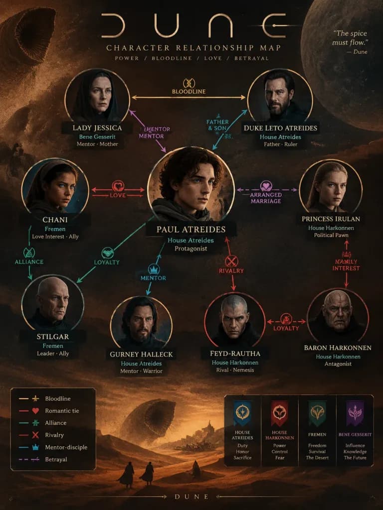 Character Relationship Diagram Poster