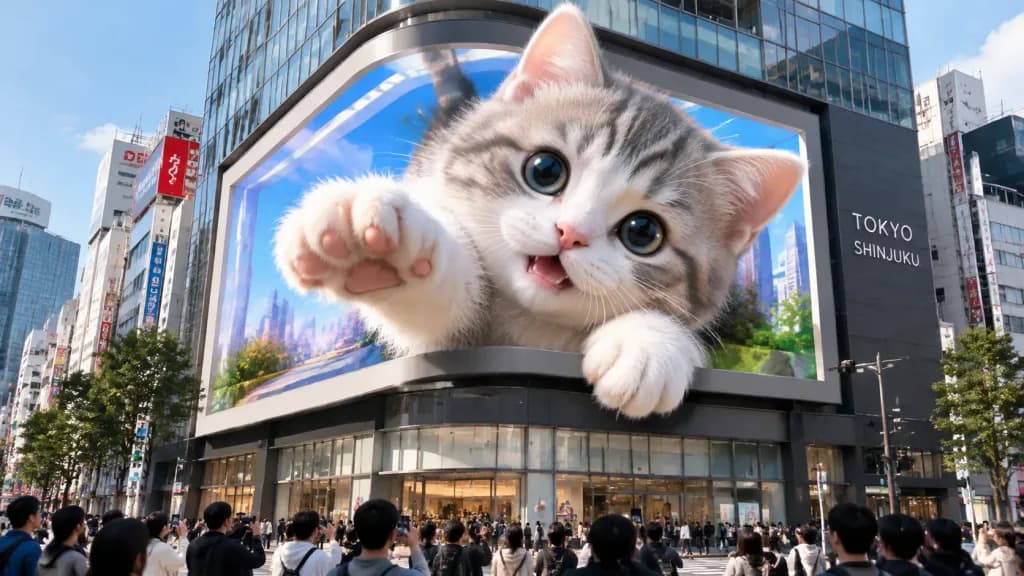 Anamorphic 3D LED Billboard Intersection