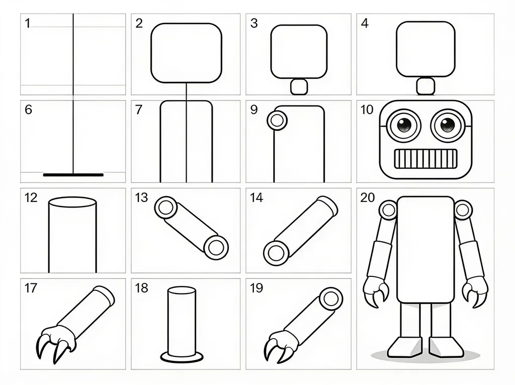 20-step drawing guide: Seedream 4.5