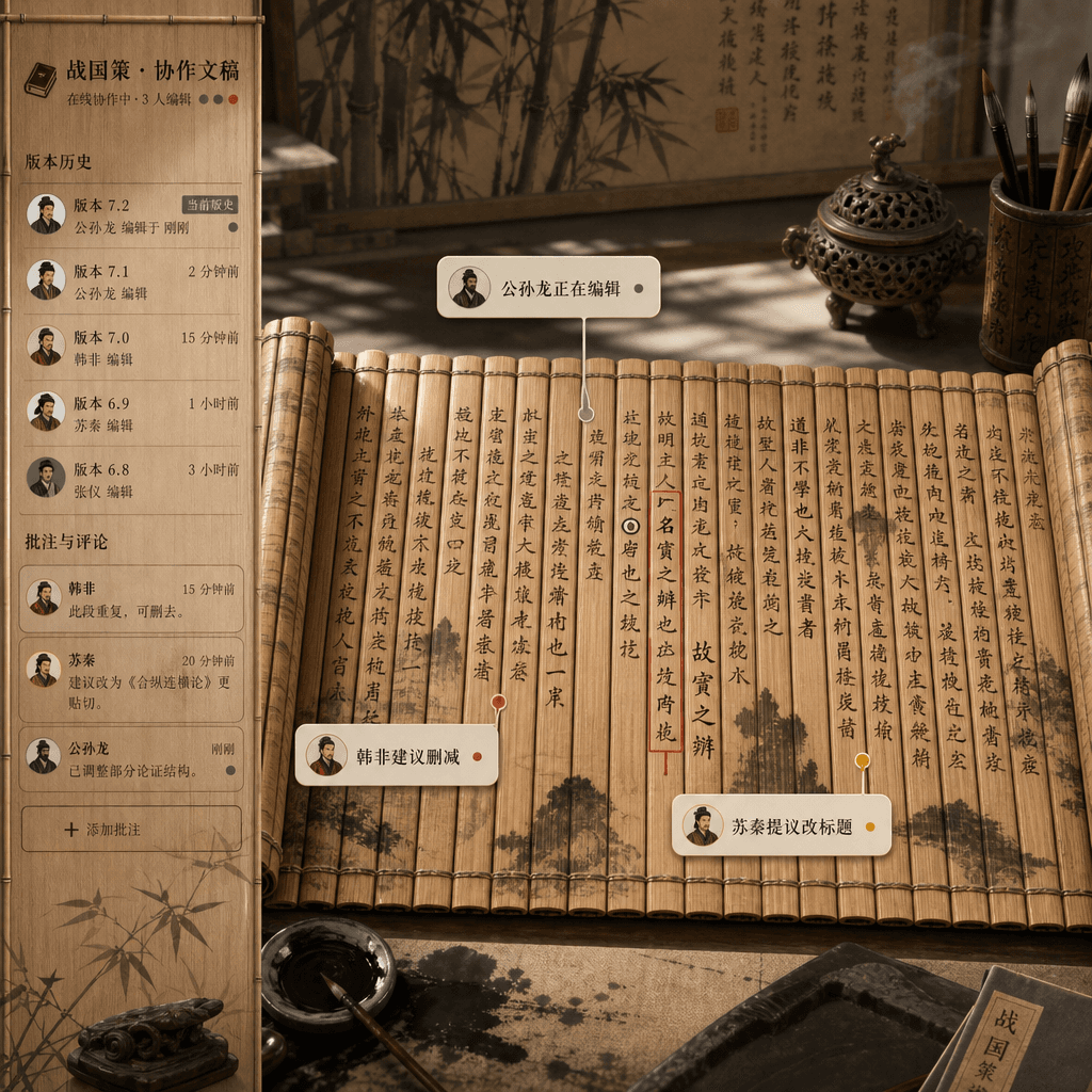 “战国时代的多人协作文档界面”