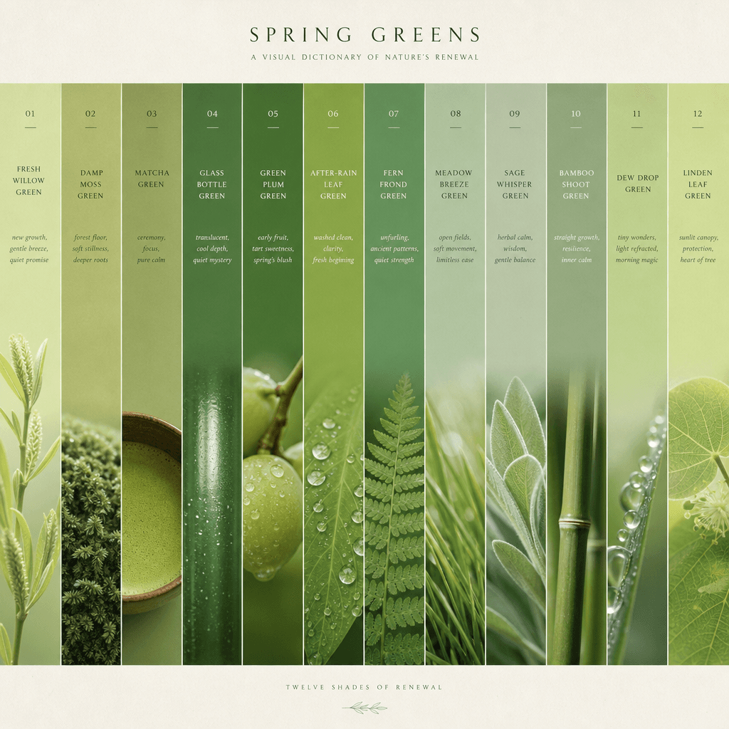 "Twelve Greens of Spring" Visual Dictionary