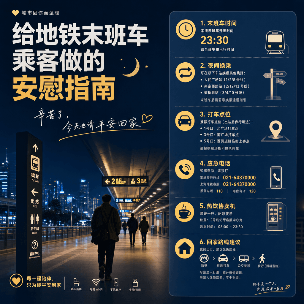 “给地铁末班车乘客做的安慰指南”