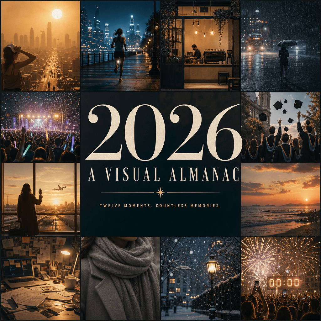 “把 2026 年做成一本可翻页的视觉年鉴封面”