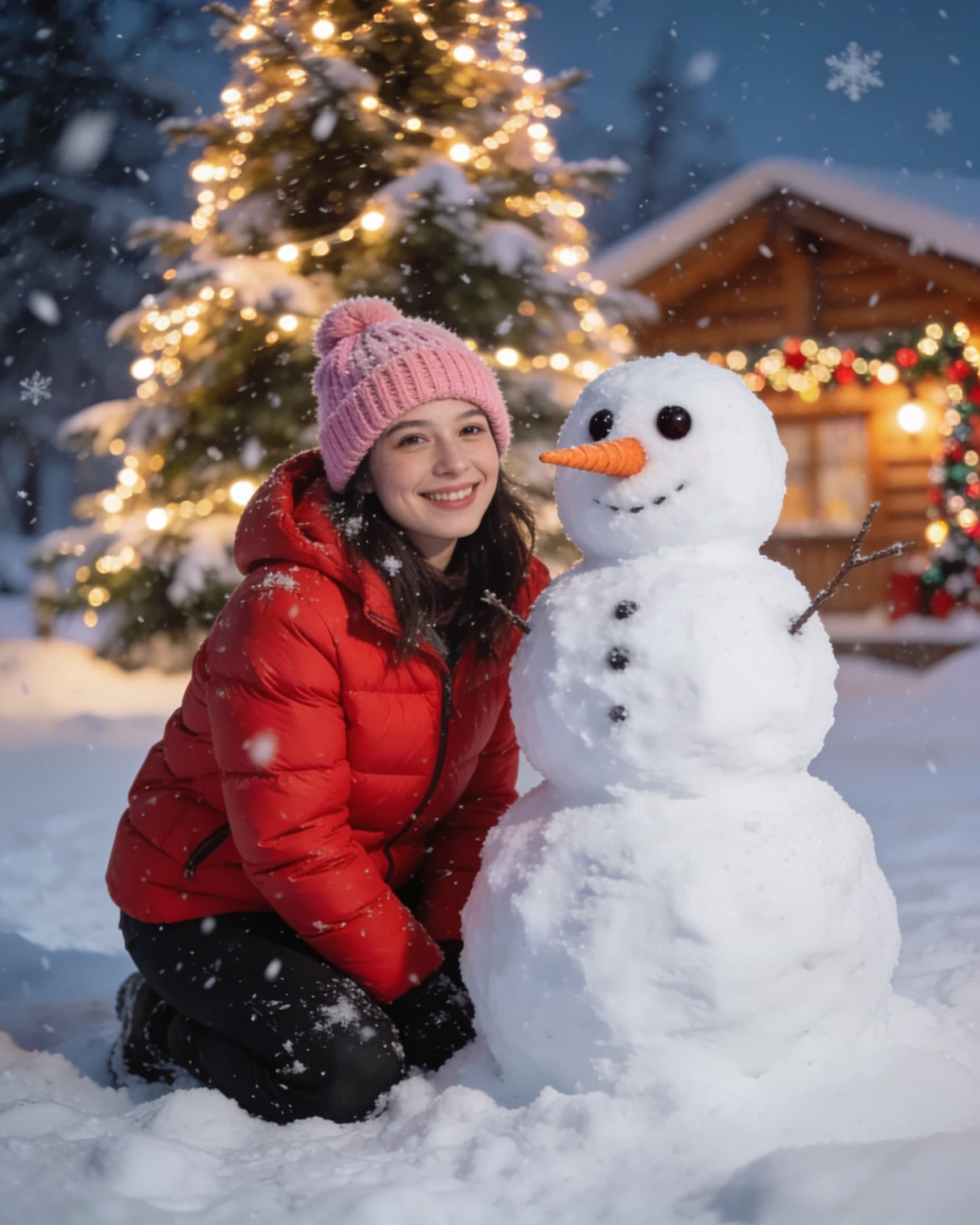 Weihnachts-Schneemann