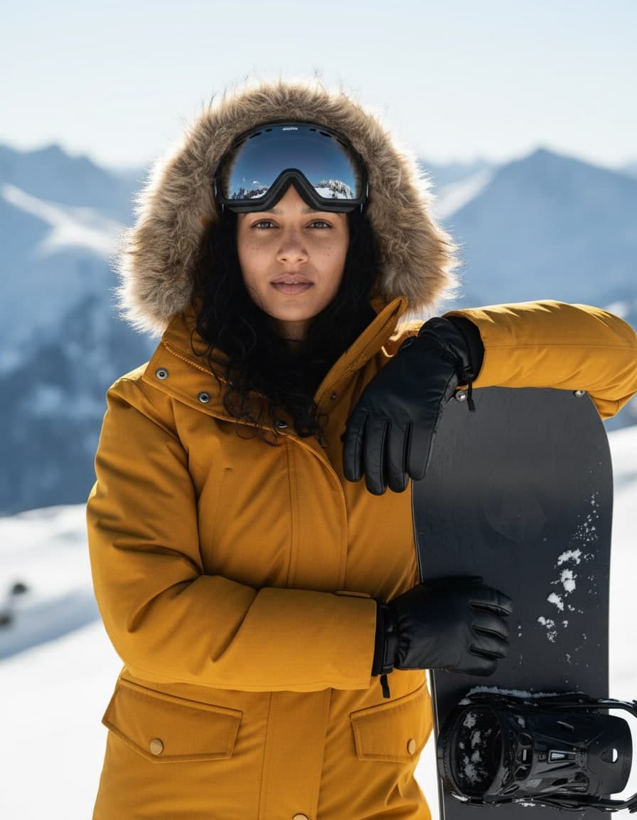 Fille snowboardeuse