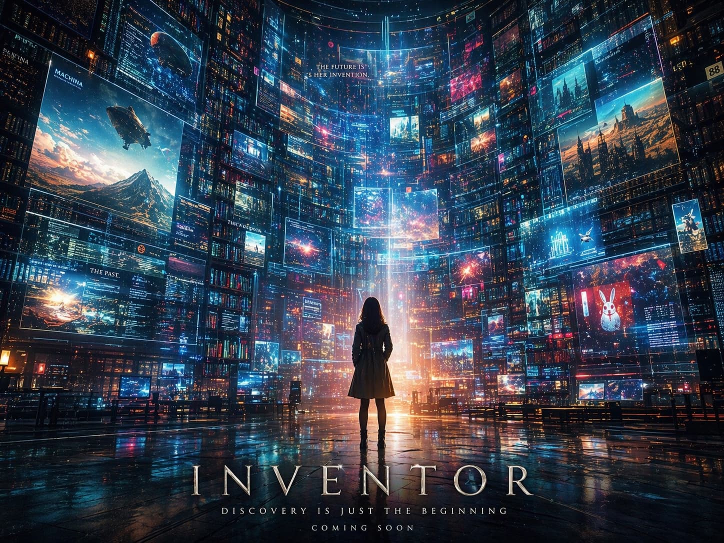 Affiche teaser de film de science-fiction