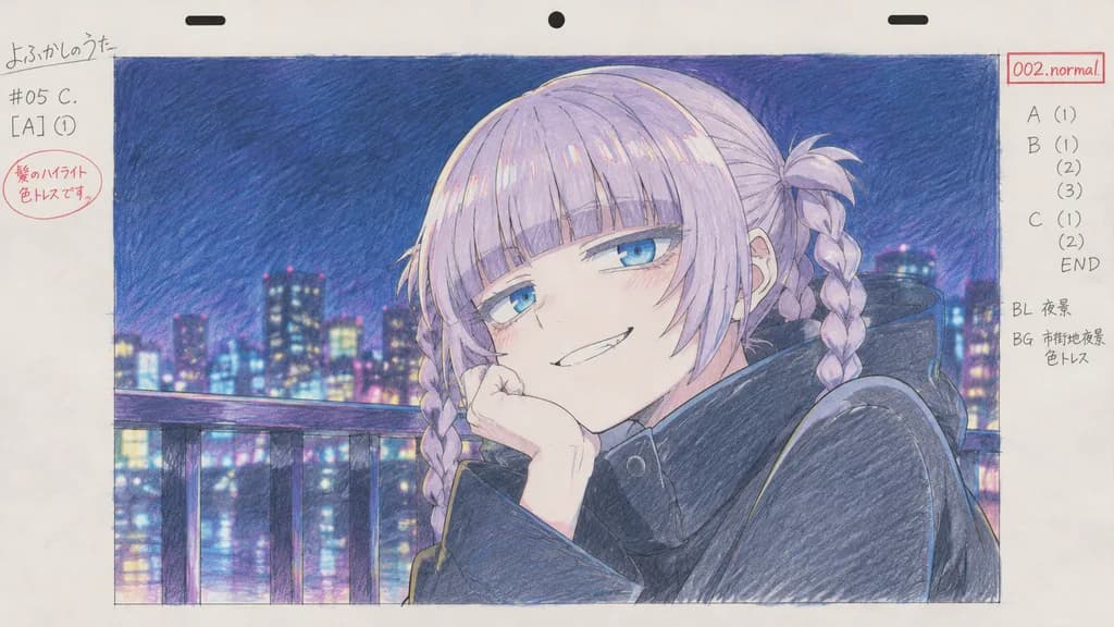 Anime Key Animation Layout Sheet