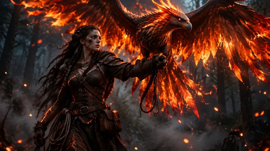 Ember Falconer and Flame Phoenix