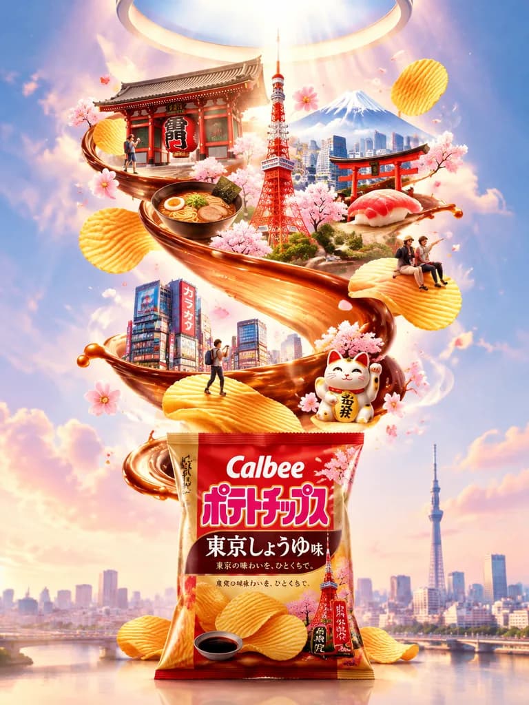 Travel Destination Potato Chips Advertisement