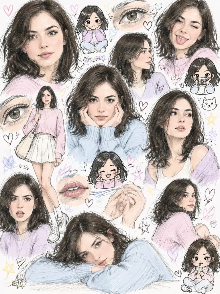 صفحة كشكول رسم فنان معجب