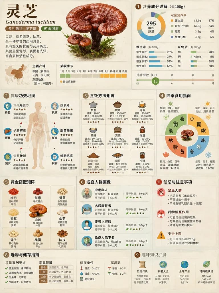 Botanical Nutritional Infographic Poster