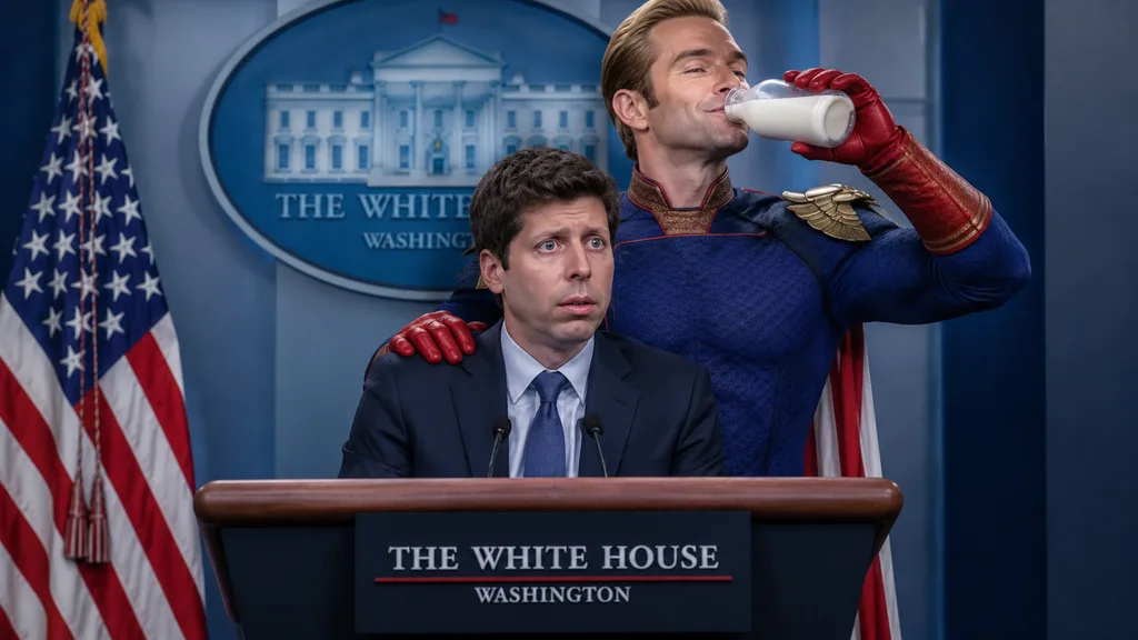 Intimidating Press Conference Satire