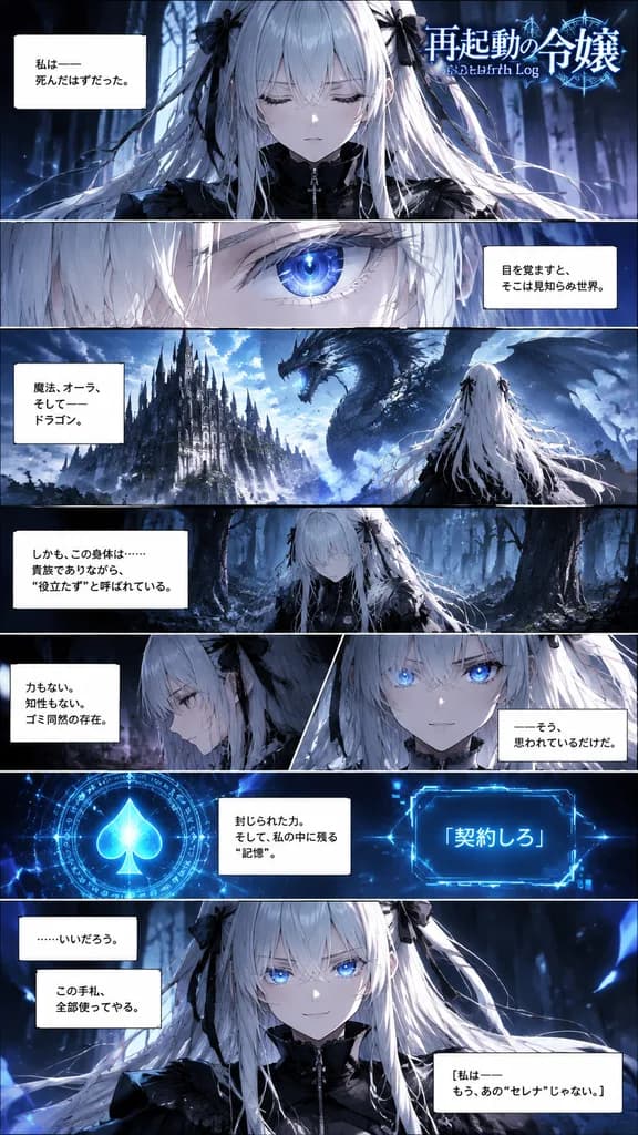 Dark Fantasy Manga Page Layout