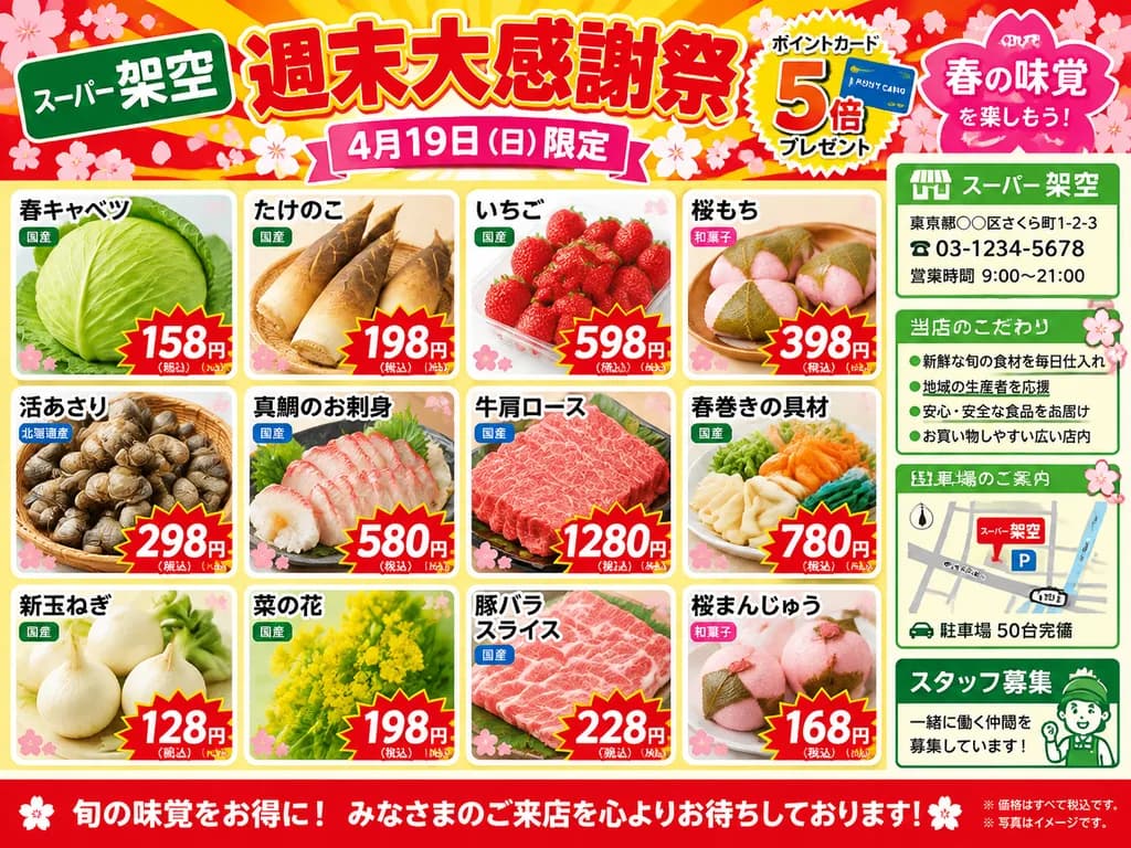 Japanese Supermarket Spring Sale Flyer