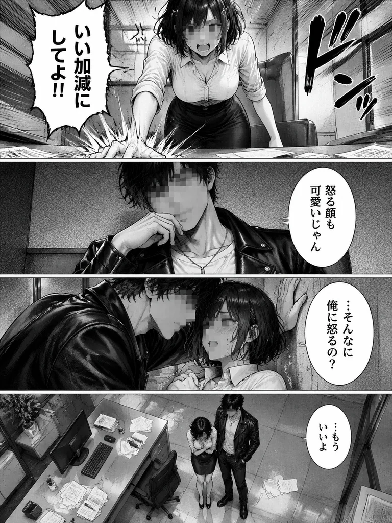 Four-Panel Office Drama Manga Page