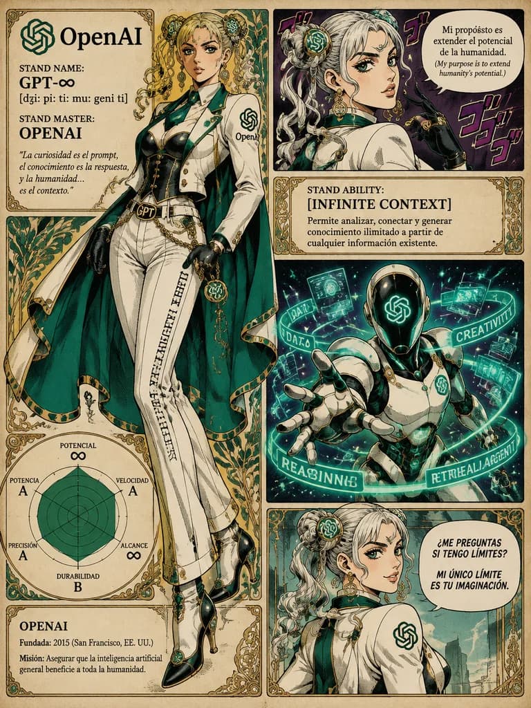 JoJo Style Anime Stand Profile Poster