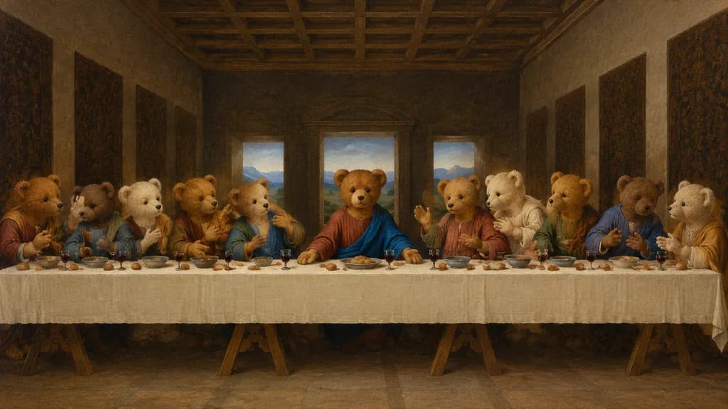 Teddy Bears' Last Supper Parody
