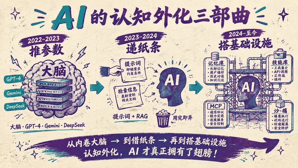リソグラフ風AI進化インフォグラフィックポスター