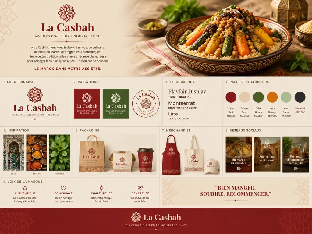 Brand-Identity-Board für Marokkanisches Restaurant