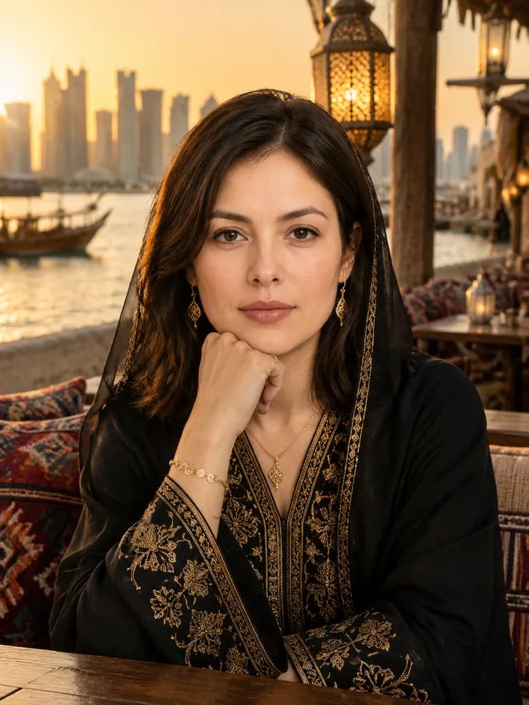 Elegant Waterfront Majlis Portrait