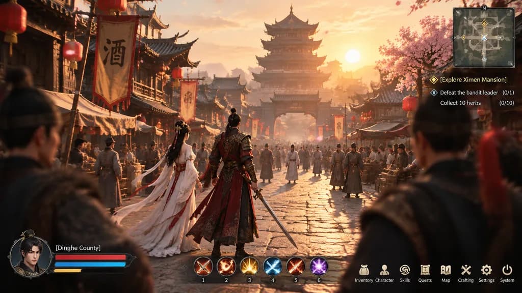 Wuxia Open-World RPG Gameplay Screenshot