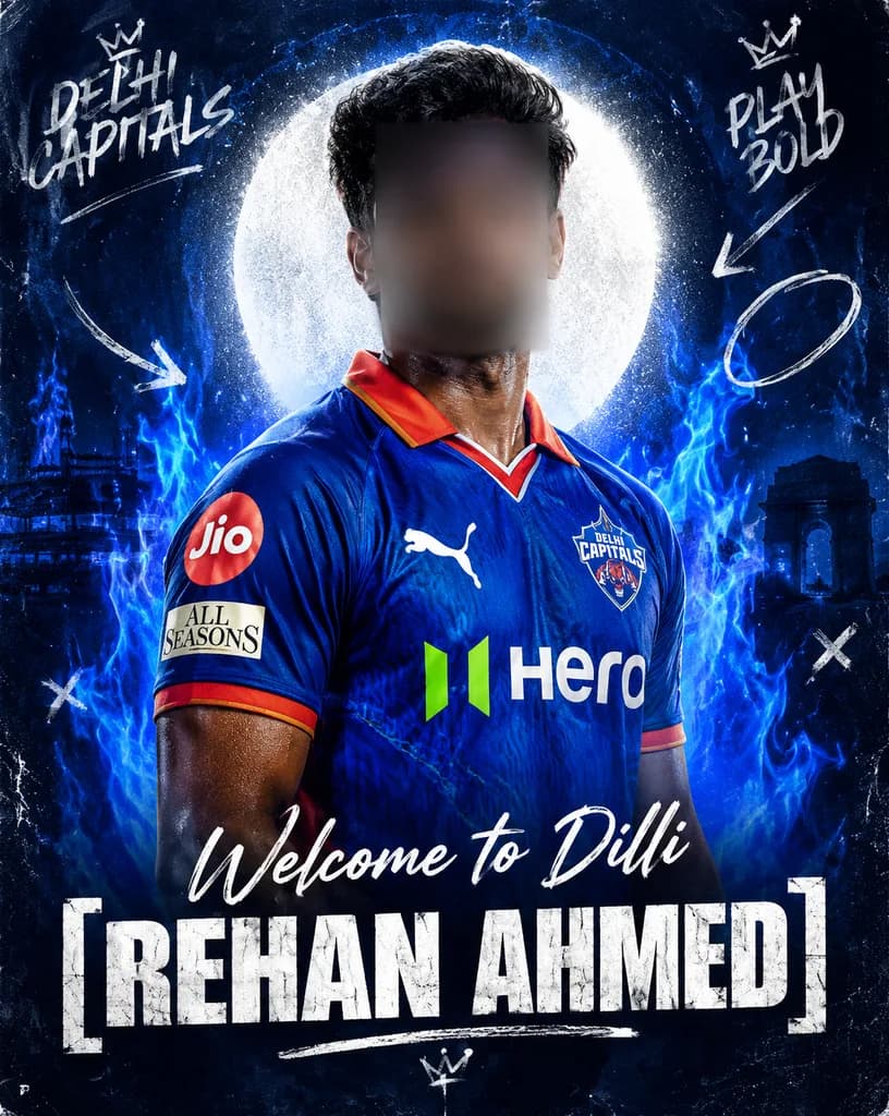 Dramatic Cricket Player Reveal Poster