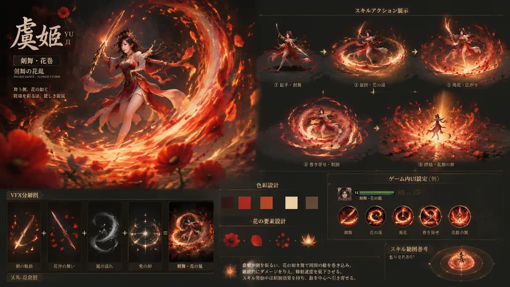 Fantasy Game Character Skill Concept Art