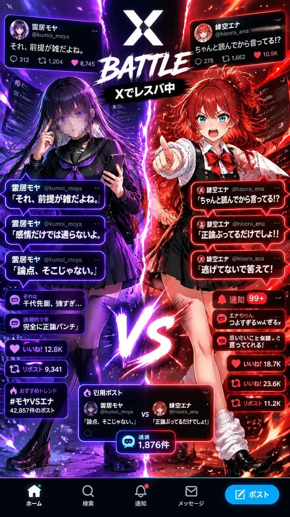 Anime Social Media Flame War Poster
