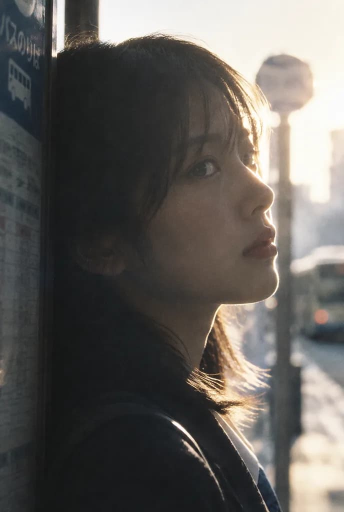 Backlit Urban Silhouette Film Portrait