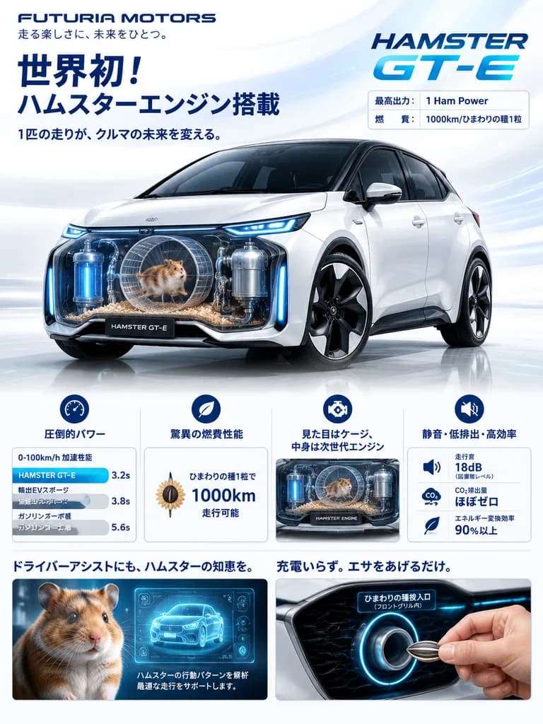 Fictional Hamster-Powered Car Catalog