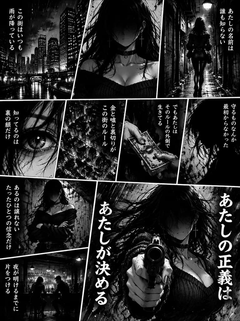 Hard-Boiled Noir Manga Comic Page