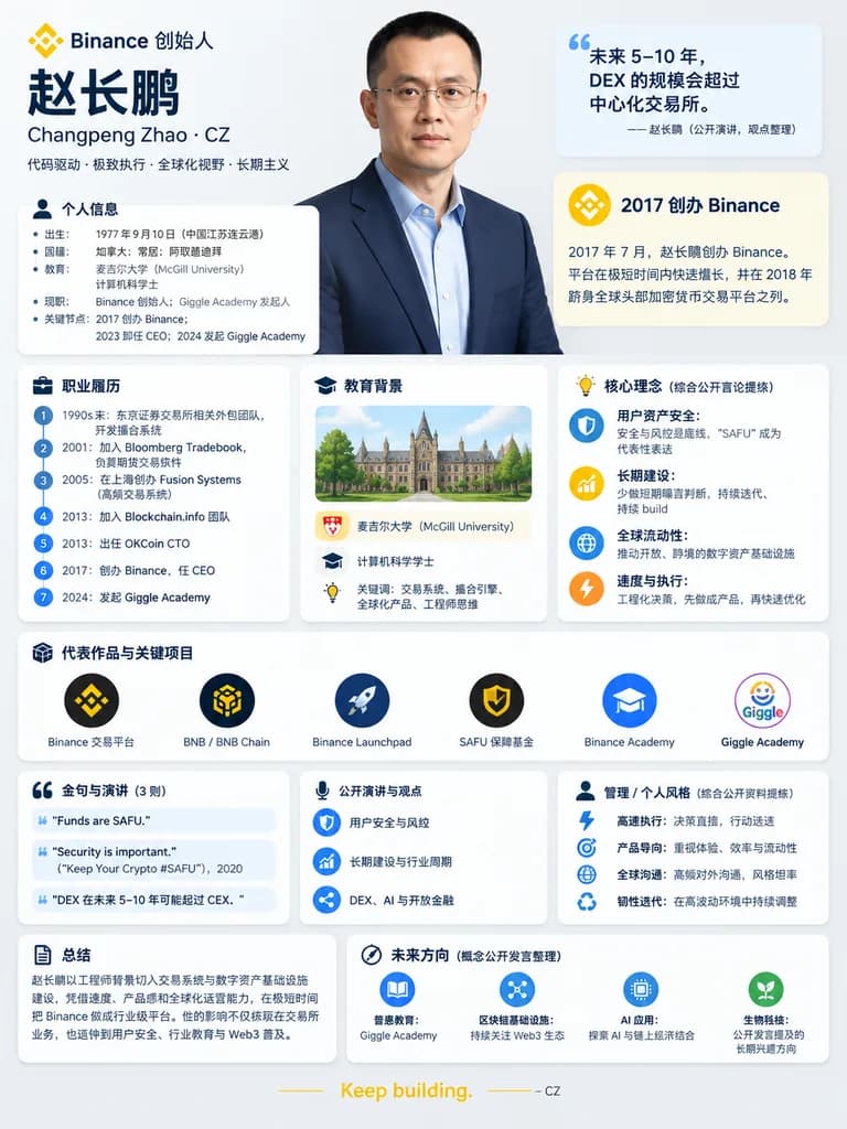 企業領袖個人生平資訊圖海報