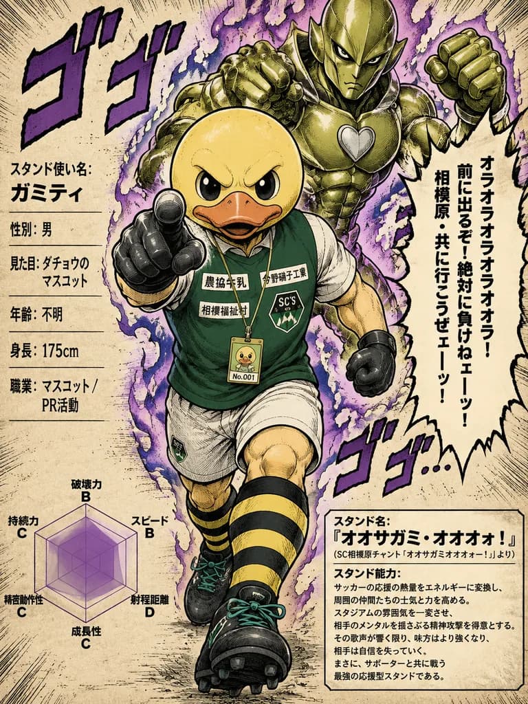 Manga Battle Mascot Stand Profile Sheet