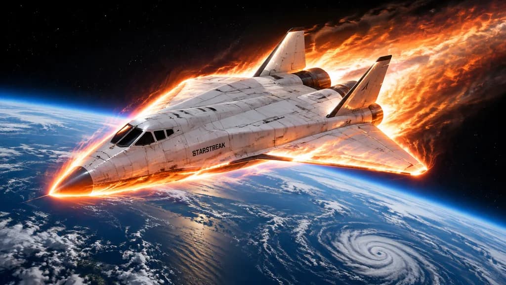 Space Shuttle Atmospheric Reentry Illustration