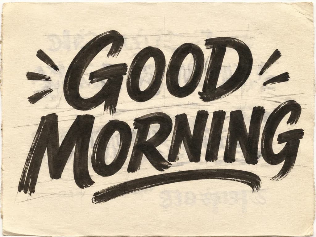 Hand-Lettered Vintage Sign Painter Sketch
